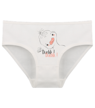 Детские слипы для девочки с принтом - Donella - 4111Y39 - 134-140 см - Молочный