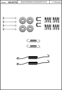 Монтажный комплект колодки Quick Brake (1050778)