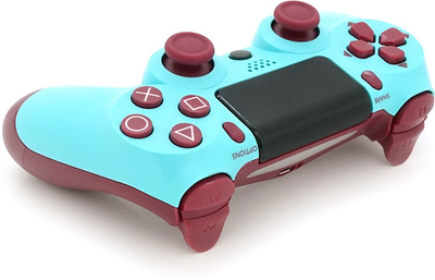 Беспроводной геймпад Brazzers для PS4 Wireless DualShock 4, разъем для наушников, LED light bar, 3.7V, 600mAh, Blister-box Cyan (YT35953)