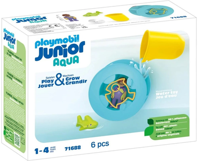 Набір з фігуркою Playmobil Junior Aqua Водяний млин з маленькою акулою 71688 (4008789716880)