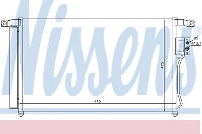 Конденсер HY SANTA FE(06-)2.0 i 16V(+)[OE 97606-2B200] Nissens (94869)