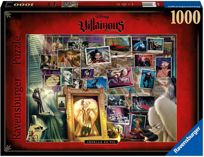 Puzzle Ravensburger Villainous Cruella de Mon 70 x 50 cm 1000 elementów (4005556168866)