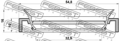 Сальник Febest (95HAY34551016C)