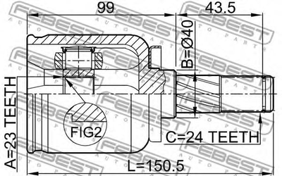 ШРУС Febest (0211P12QG16)