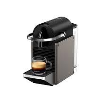 Капсульна кавоварка Nespresso Pixie D62 Electric Titan та дегустаційний набір в подарунок на 14 капсул, Швейцарія