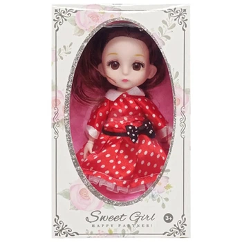 Маленька лялька шарнірна Bambi 3396-144 R Fashion Sweet Girl, 16 см (3396-144 Red-RT)