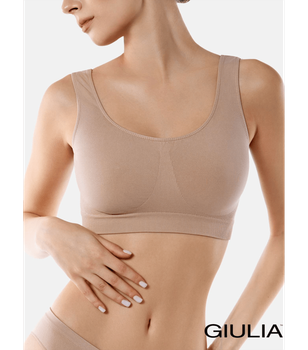 Топ з мікрофібри на широких бретельках - Giulia - TANK TOP - S/M - Naturale