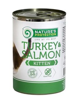 Вологий корм для кошенят з індичкою та лососем Nature's Protection Kitten Turkey&Salmon 400г