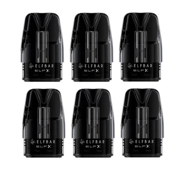 Набор 6 шт сменных картриджей для POD-систем Elf Bar ELFX/ELFX Pro 3 мл, 0.6 Ом