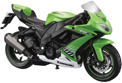 Металева модель мотоцикла Maisto Kawasaki Ninja ZX-10R з підставкою 1:18 (5907543772492)