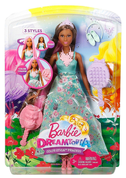 Lalka Mattel Barbie Dreamtopia Різнокольорові зачіски Брюнетка 29 см (0887961381900)