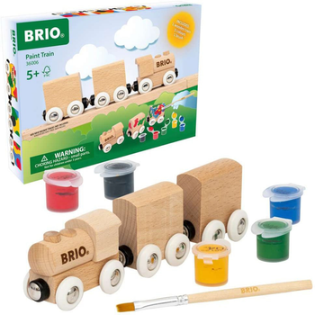 Потяг для розмальовування Brio World дерев'яний (7312350360066)