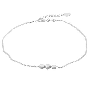 Серебряный браслет на ногу с без камней, вес изделия 1,95 гр (2169482)