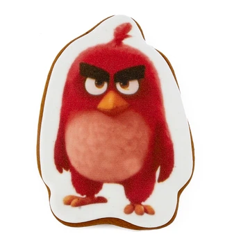 Пряник медово-имбирный с пищевой печатью "Крафт пряник" "Angry Birds Red - Ред" 45 г