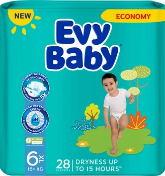 Підгузки Evy Baby XL Twin (16+ кг) 28 шт (8683881000233)