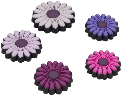 Przypinki jibbitz Mixed Purple Floral 5 szt