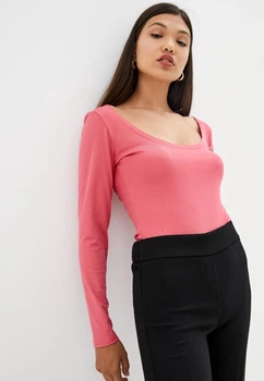 Боди с рукавами Подіум Ashley 27563-PINK S Розовый
