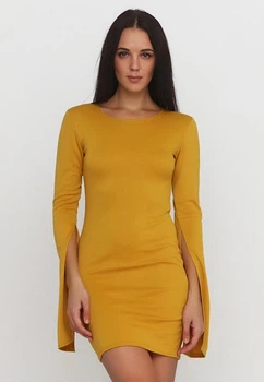 Жіноче плаття Подіум Ebigail 23731-MUSTARD S Гірчичний