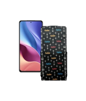Чохол-фліп з екошкіри для телефону Xiaomi Redmi K40 2021 Фешн чорний
