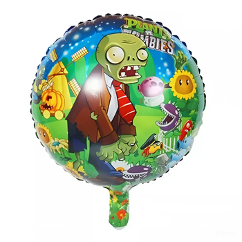 Фольгированный Шар Растения Против Зомби Plants vs Zombies круглый 45см (18") Разноцветный