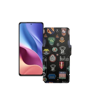 Чохол-книжка з екошкіри для телефону Xiaomi Redmi K40 2021 Бітлз