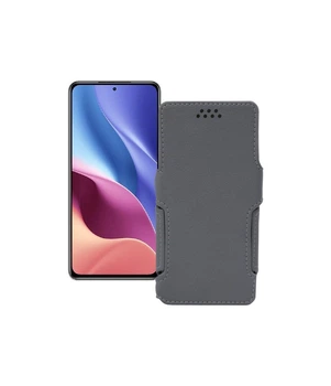 Чохол-книжка з екошкіри для телефону Xiaomi Redmi K40 2021 Сірий