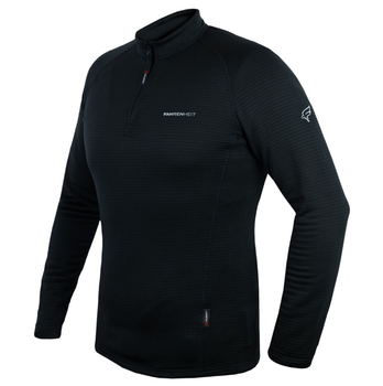 Термобілизна Fahrenheit Реглан Power Grid ZIP(замок), Level 2, black (XXXL/R, Чорний),FAPG07501 XXXL