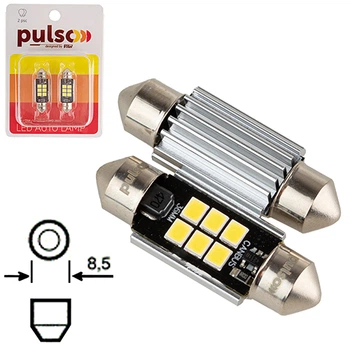 Лампа софитная LED PULSO C5W, 36 мм, CANBUS, 9SMD-2835, 12 В, 2,9 Вт, 315 лм, белая