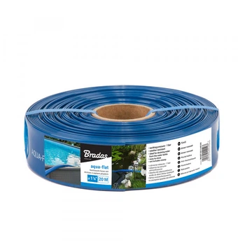 Шланг плоский AQUA-FLAT, PE/EVA, в комплекте с хомутом W.P.1, 1 1/4", 20м, WAQF1B114020