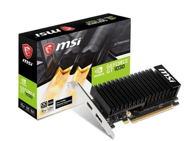 Дискретная видеокарта nVidia GeForce GT 1030 Low Profile, 2 GB DDR4, 64-bit / 1x HDMI, 1x DisplayPort