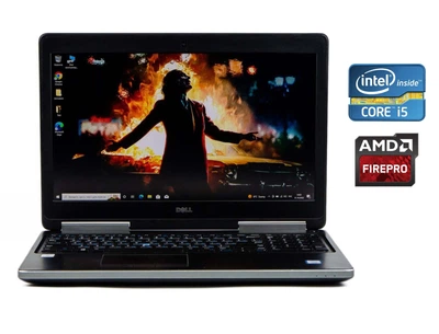 Мобильная рабочая станция Б-класс Dell Precision 7510 / 15.6" (1920x1080) IPS / Intel Core i5-6300HQ (4 ядра по 2.3 - 3.2 GHz) / 8 GB DDR4 / 256 GB SSD / AMD FirePro W5170M, 2 GB GDDR5, 128-bit / WebCam б/у