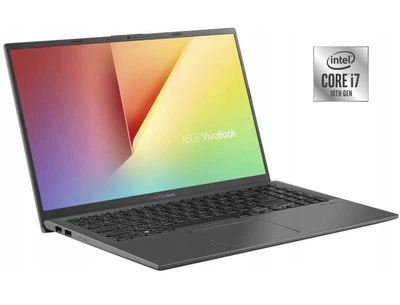 Ультрабук Asus VivoBook F512J / 15.6" (1920x1080) TN / Intel Core i7-1065G7 (4 (8) ядра по 1.3 - 3.9 GHz) / 8 GB DDR4 / 256 GB SSD / Intel Iris Plus Graphics / WebCam б/у