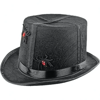 Шляпа Цилиндр с пауками Seta Decor 21-23BLK-RD
