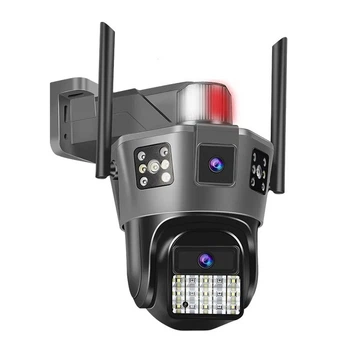 IP камера видеонаблюдения RIAS SD39G (v380Pro APP) Wi-Fi 4G 3MP+3MP уличная с удаленным доступом Black