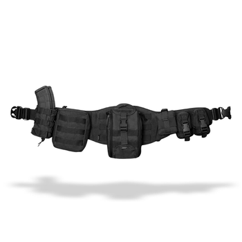 Комплект Modular Battle Ukrarmor Belt S\M 1-го класса защиты. Тактический пояс с обвесами. Черный S/M