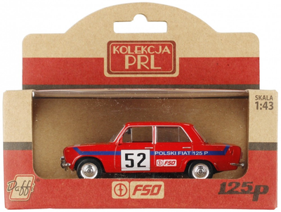 Металева модель Daffi PRL Fiat 125p Rally Red (5905422115781)