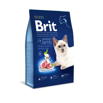 Сухий корм Brit Premium Cat by Nature Sterilized Lamb для стерилізованих котів, з ягням, 8 кг (1111167487)