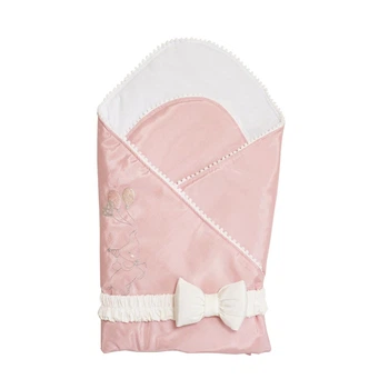 Набор на выписку Twins Holiday (плед + бантик) 1419-TH-24 powder pink Пудровый
