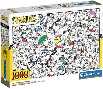 Puzzle Clementoni Compact Impossible Peanuts 1000 elementów (8005125398041)