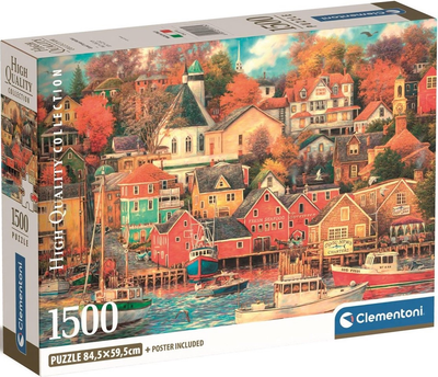 Puzzle Clementoni Compact Good Times Harbor 1500 elementów (8005125317134)