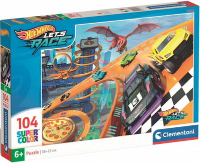 Puzzle Clementoni Super Kolor Hot Wheels 104 elementy (8005125257607)