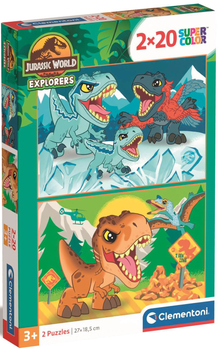 Puzzle Clementoni Super Kolor Jurassic World 2 po 20 elementów (8005125248100)