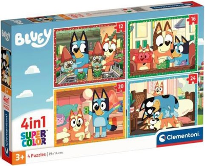 Puzzle Clementoni Super Kolor Bluey 4 w 1 (8005125215300)