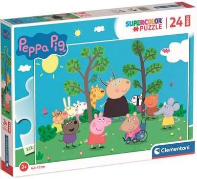 Puzzle Clementoni Maxi Super Kolor Peppa Pig 24 elementy (8005125242375)