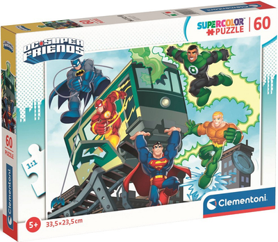 Puzzle Clementoni Super Kolor Dc Comics Super Friends 60 elementów (8005125260669)