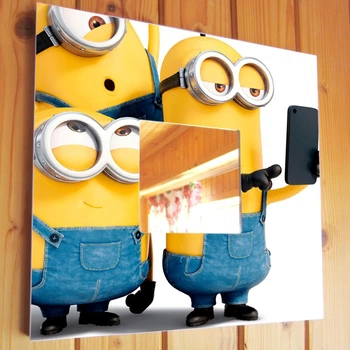 Зеркало "Мультфильм Миньоны. Minions" украшение интерьера для детской комнаты, декор спальни, игровой