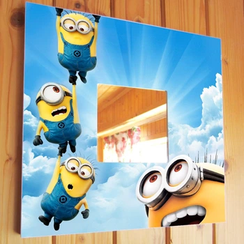 Зеркало "Мультфильм Миньоны. Minions" стильное украшение интерьера для детской комнаты, спальни, игровой