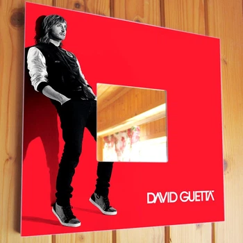 Декоративное зеркало "DJ Давид Гетта. David Guetta" для фанатов электронной техно музыки, музыкантов, декор в бар, клуб, студию