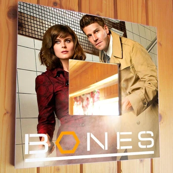 Зеркало с фото "Сериал Кости. Bones" сувенир фанатам кино, декор интерьера дома, офиса, кафе, бара