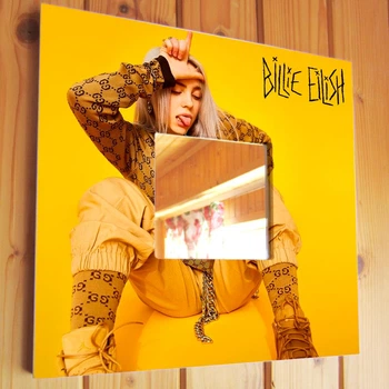Зеркало "Певица Билли Айлиш. Billie Eilish" для фанатов, поп музыка, украшение интерьера в спальню, кафе, караоке